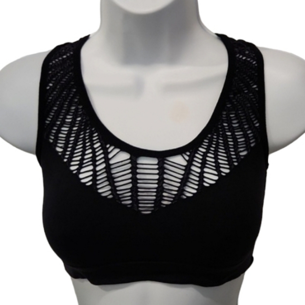 Xhilaration Cut Out Razor Back Spots Bra - Picture 1 of 4